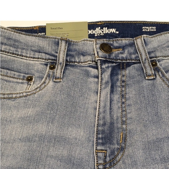 2-Pair Goodfellow & Co Mens 29 x 32 Watson Light Wash Athletic Slim Tapered Leg - Picture 7 of 11